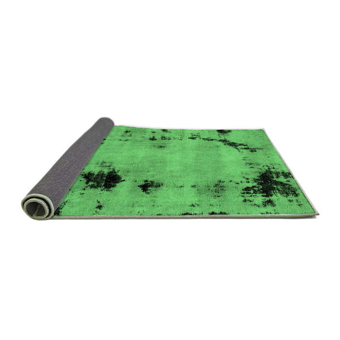 Sideview of Abstract Emerald Green Modern Rug, abs2068emgrn