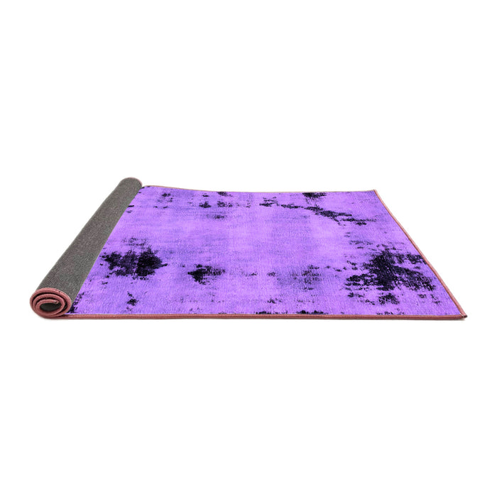 Sideview of Abstract Purple Modern Rug, abs2068pur
