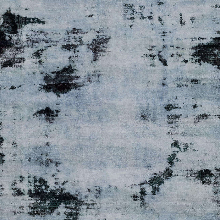 Square Abstract Blue Gray Modern Rug, abs2068