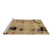 Sideview of Machine Washable Abstract Brown Modern Rug, wshabs2068brn