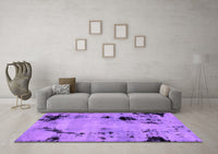 Machine Washable Abstract Purple Modern Rug, wshabs2068pur