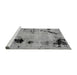 Sideview of Machine Washable Abstract Gray Modern Rug, wshabs2068gry