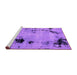 Sideview of Machine Washable Abstract Purple Modern Area Rugs, wshabs2068pur