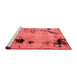 Modern Red Washable Rugs