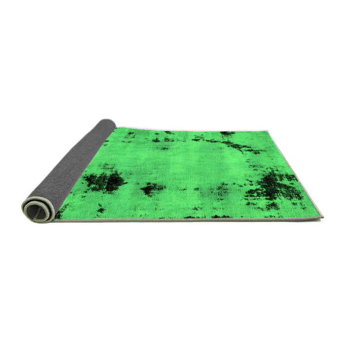 Sideview of Abstract Green Modern Rug, abs2068grn