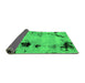 Sideview of Abstract Green Modern Rug, abs2068grn