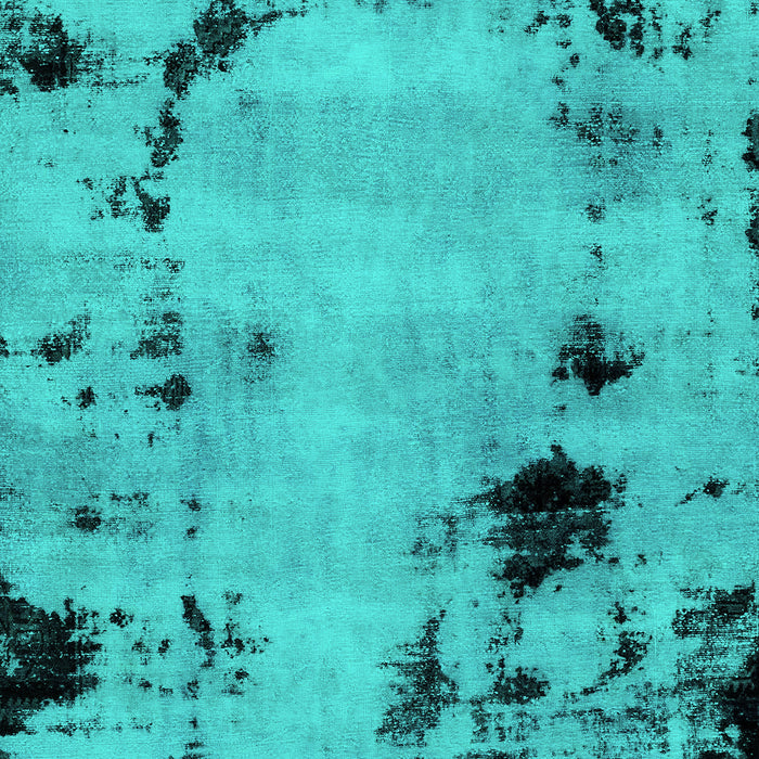 Machine Washable Abstract Turquoise Modern Area Rugs, wshabs2068turq