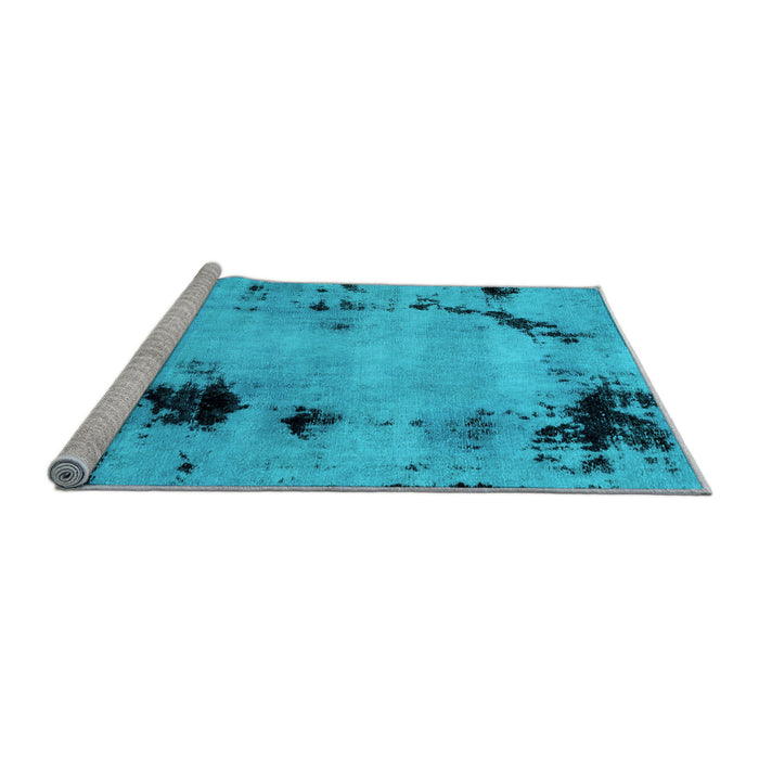 Sideview of Machine Washable Abstract Light Blue Modern Rug, wshabs2068lblu
