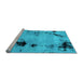 Sideview of Machine Washable Abstract Light Blue Modern Rug, wshabs2068lblu