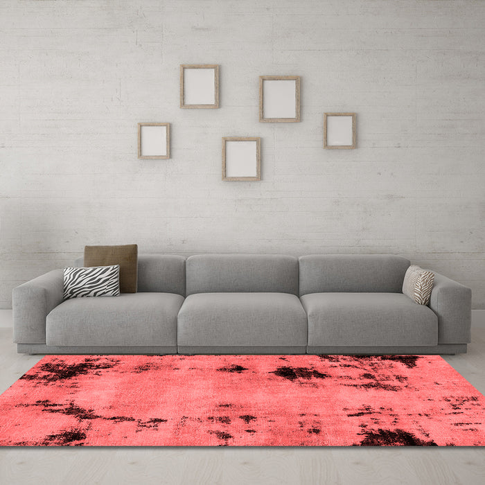 Modern Red Washable Rugs