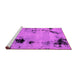 Sideview of Machine Washable Abstract Pink Modern Rug, wshabs2068pnk