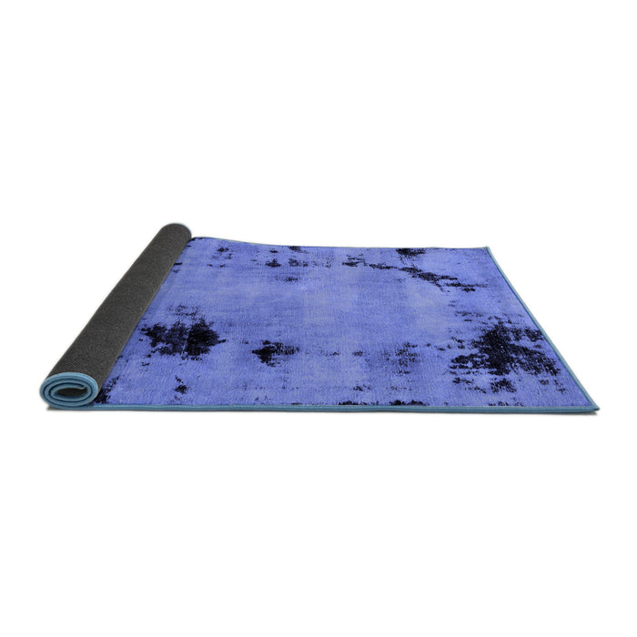 Sideview of Abstract Blue Modern Rug, abs2068blu