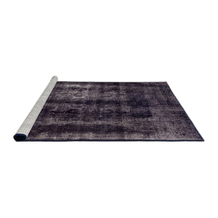 Sideview of Machine Washable Abstract Charcoal Black Rug, wshabs2069