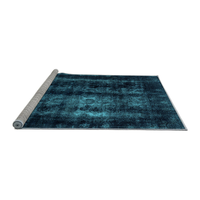 Sideview of Machine Washable Abstract Light Blue Modern Rug, wshabs2069lblu