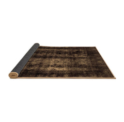 Sideview of Abstract Brown Modern Rug, abs2069brn