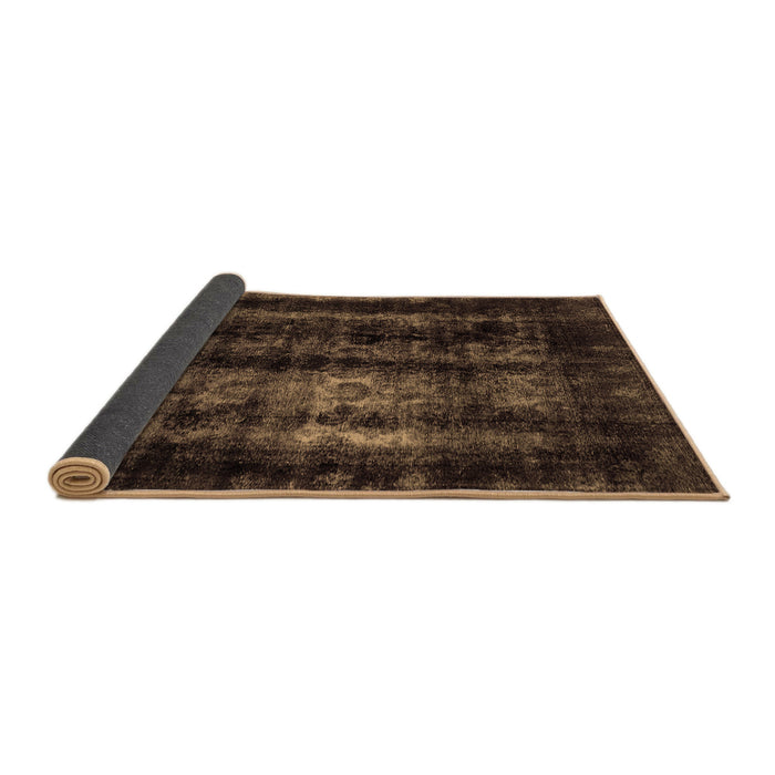 Sideview of Abstract Brown Modern Rug, abs2069brn