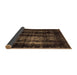 Sideview of Abstract Brown Modern Rug, abs2069brn