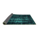 Sideview of Abstract Turquoise Modern Rug, abs2069turq