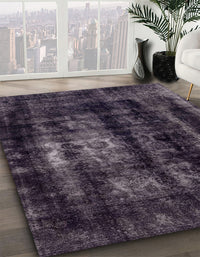 Abstract Charcoal Black Modern Rug, abs2069