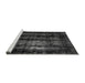 Sideview of Machine Washable Abstract Gray Modern Rug, wshabs2069gry