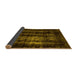 Sideview of Abstract Yellow Modern Rug, abs2069yw