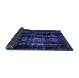 Sideview of Abstract Blue Modern Rug, abs2069blu