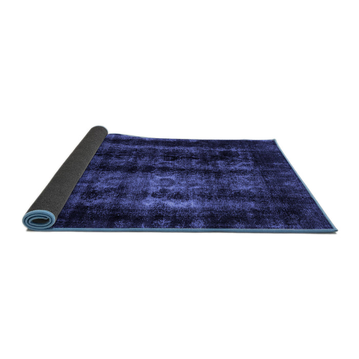 Sideview of Abstract Blue Modern Rug, abs2069blu