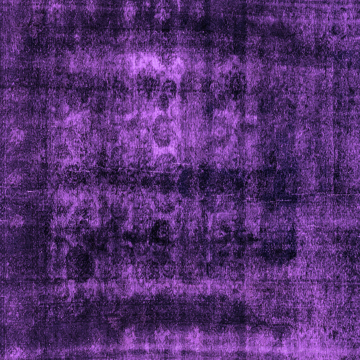 Square Machine Washable Abstract Purple Modern Area Rugs, wshabs2069pur