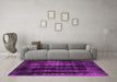 Machine Washable Abstract Pink Modern Rug in a Living Room, wshabs2069pnk