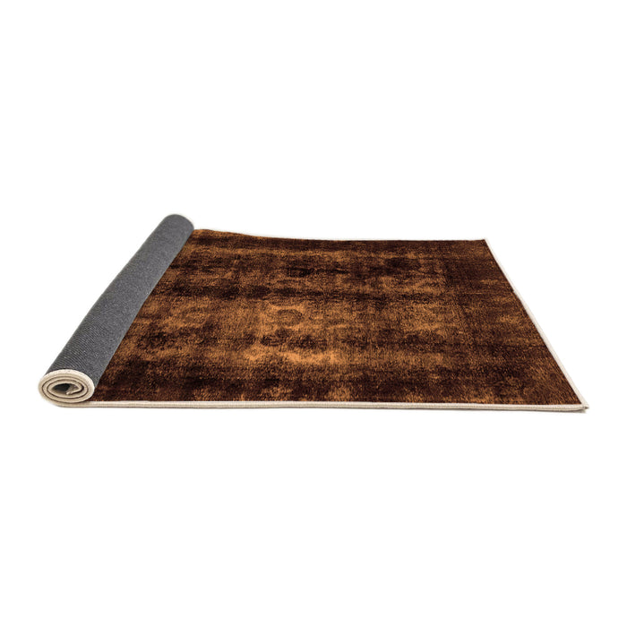 Sideview of Abstract Orange Modern Rug, abs2069org