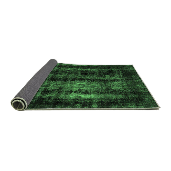 Sideview of Abstract Emerald Green Modern Rug, abs2069emgrn