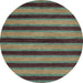 Round Abstract Light Blue Modern Rug, abs206lblu