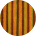 Round Abstract Yellow Modern Rug, abs206yw