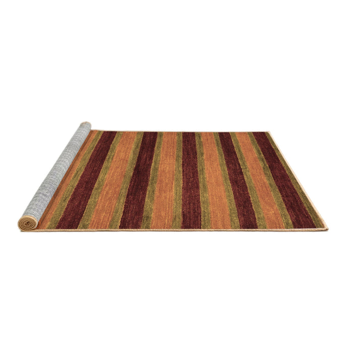 Sideview of Machine Washable Abstract Brown Modern Rug, wshabs206brn