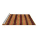 Sideview of Machine Washable Abstract Brown Modern Rug, wshabs206brn