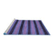 Sideview of Machine Washable Abstract Blue Modern Rug, wshabs206blu