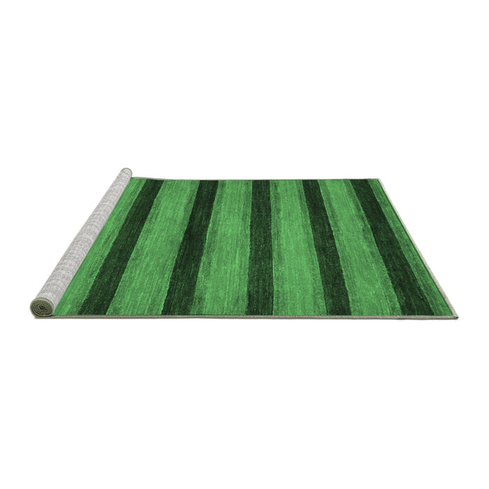 Sideview of Machine Washable Abstract Emerald Green Modern Area Rugs, wshabs206emgrn