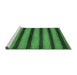 Sideview of Machine Washable Abstract Emerald Green Modern Area Rugs, wshabs206emgrn