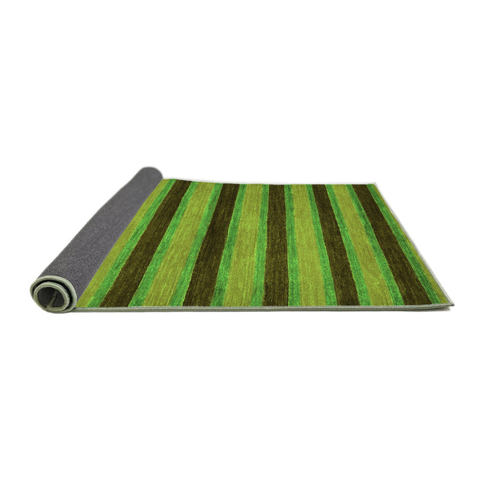 Sideview of Abstract Green Modern Rug, abs206grn