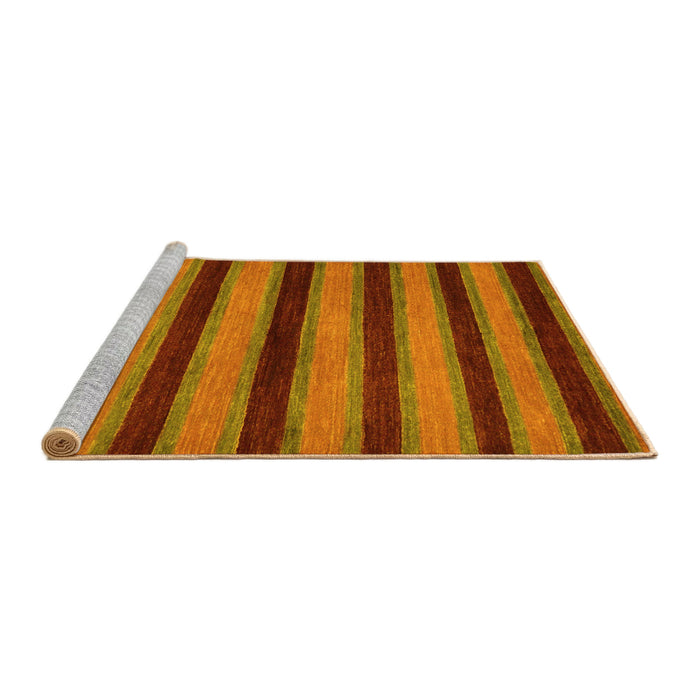 Sideview of Machine Washable Abstract Yellow Modern Rug, wshabs206yw