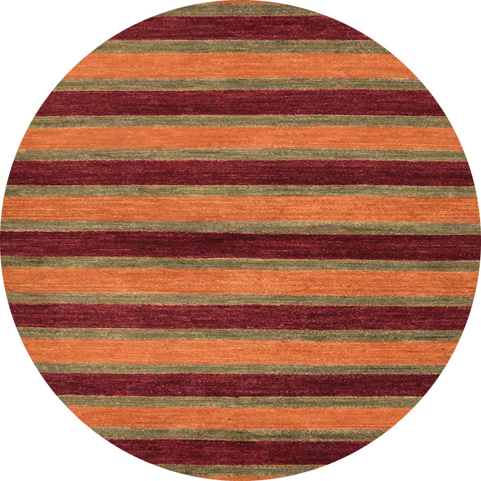 Round Machine Washable Abstract Sedona Brown Rug, wshabs206