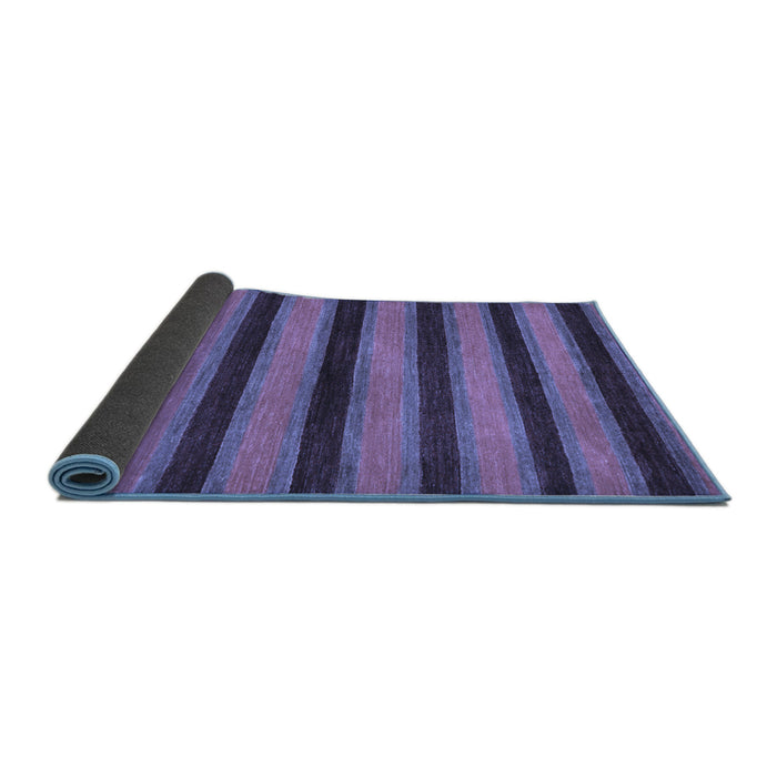 Sideview of Abstract Blue Modern Rug, abs206blu