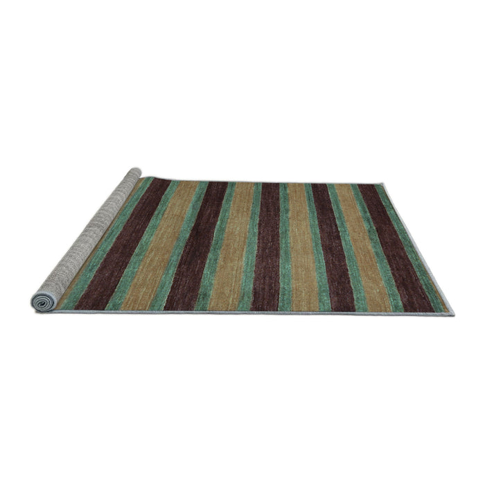 Sideview of Machine Washable Abstract Light Blue Modern Rug, wshabs206lblu
