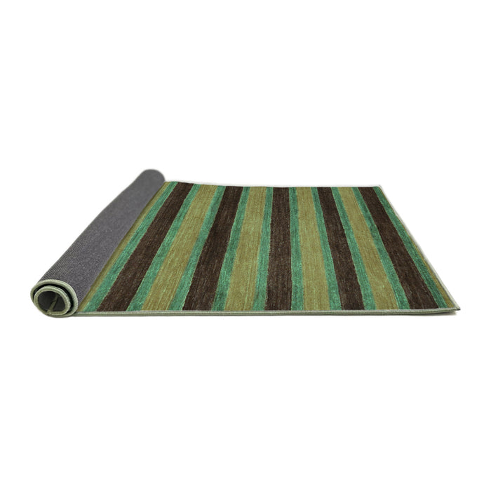 Sideview of Abstract Turquoise Modern Rug, abs206turq