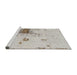 Sideview of Machine Washable Abstract Pale Silver Gray Rug, wshabs2070