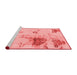 Modern Red Washable Rugs