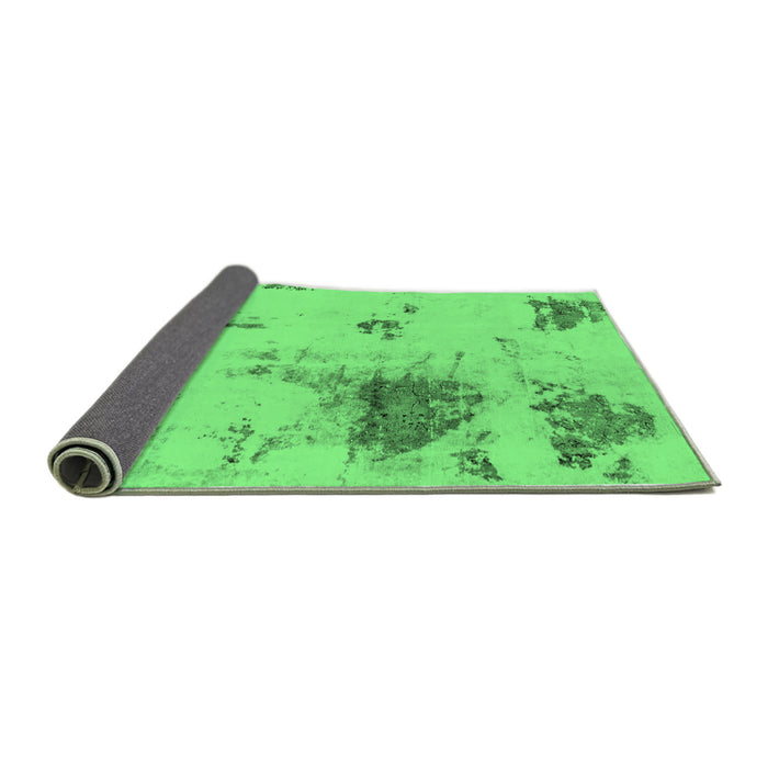 Sideview of Abstract Emerald Green Modern Rug, abs2070emgrn