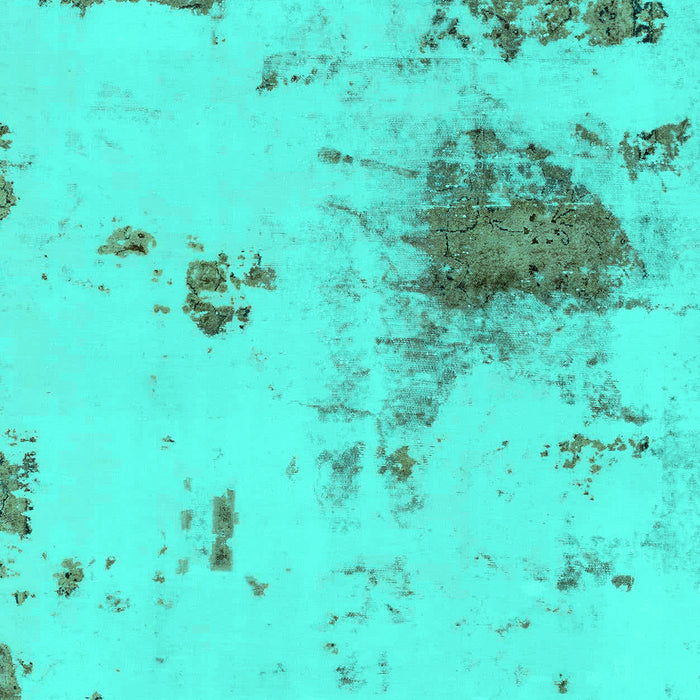 Machine Washable Abstract Turquoise Modern Area Rugs, wshabs2070turq