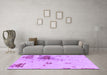 Machine Washable Abstract Purple Modern Area Rugs in a Living Room, wshabs2070pur