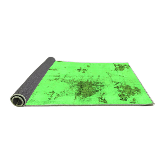 Sideview of Abstract Green Modern Rug, abs2070grn